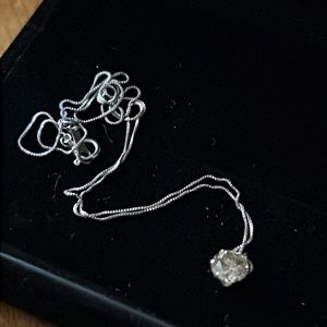 SOLD  Authentic PT Solitaire Diamond Necklace 0.839CT